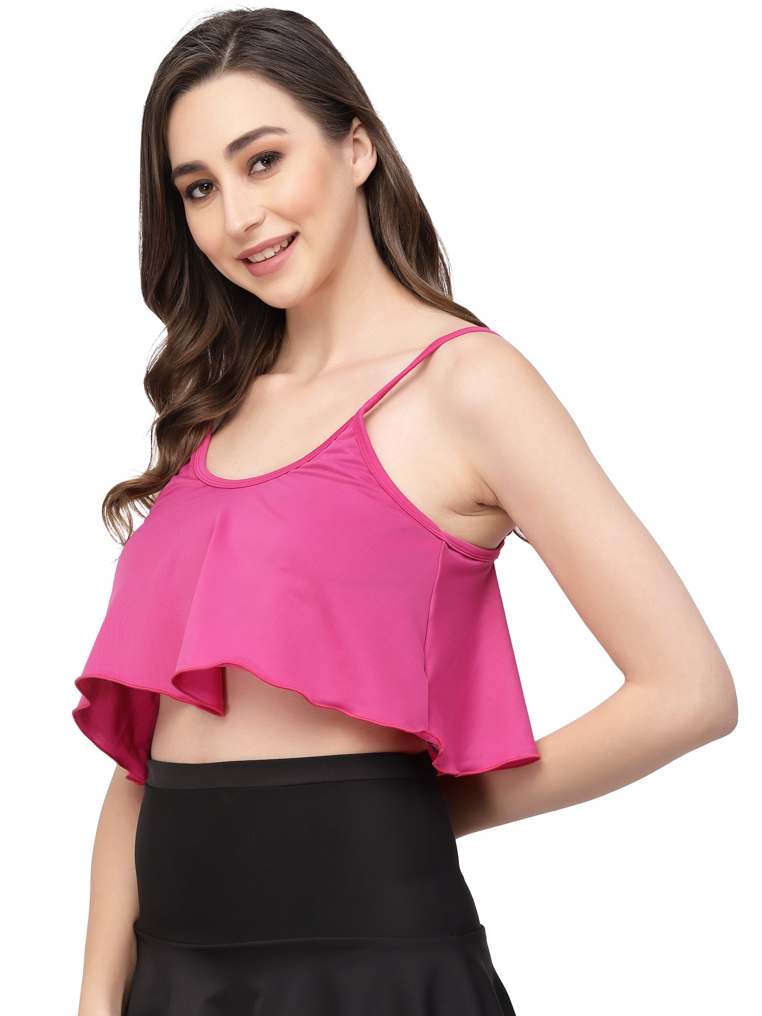 CUKOO Padded Pink Swim Top