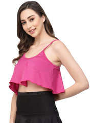 CUKOO Padded Pink Swim Top