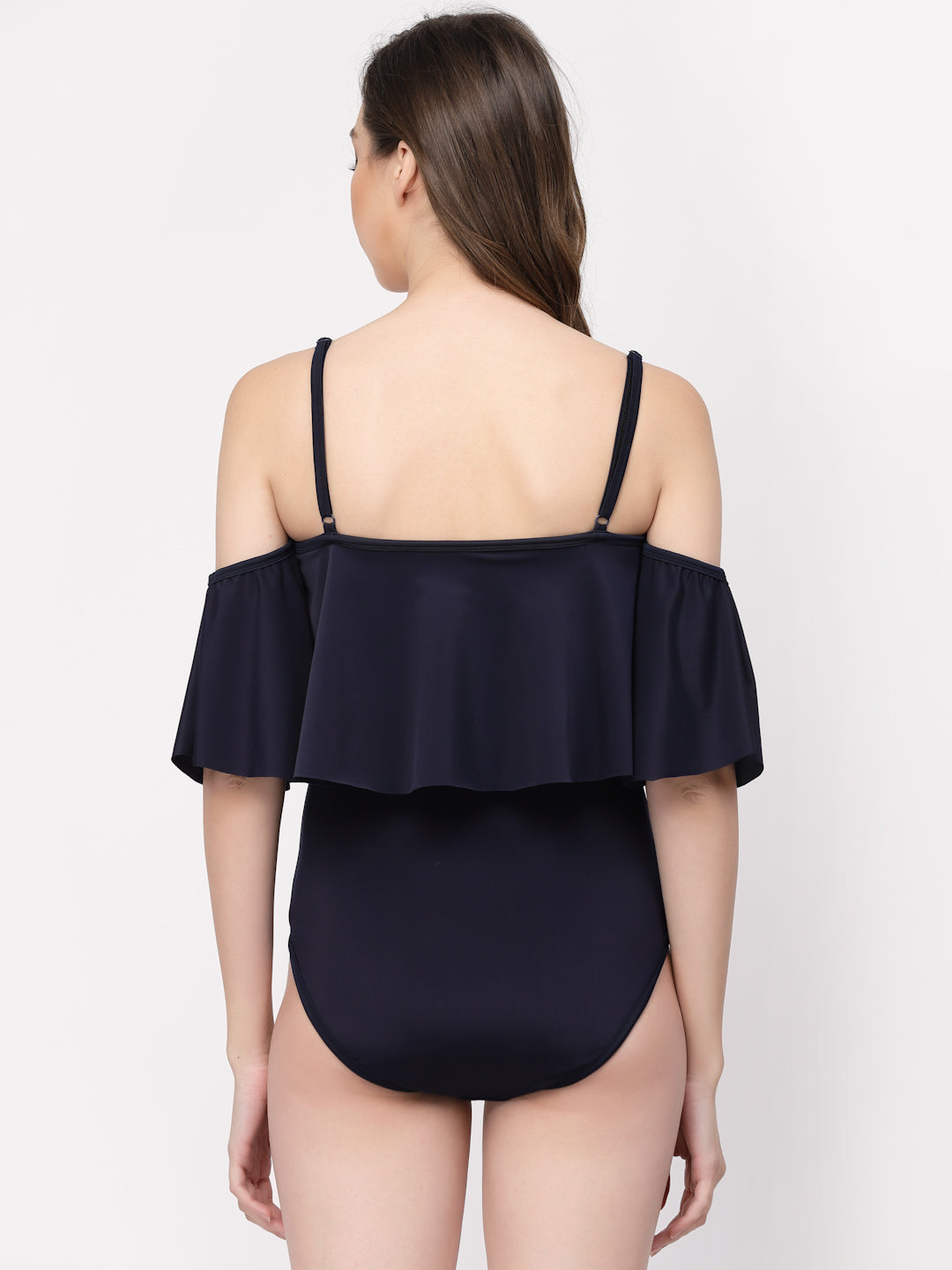 CUKOO Padded Blue Frill  Swimwear