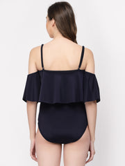 CUKOO Padded Blue Frill  Swimwear
