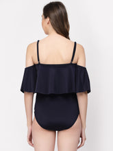 CUKOO Padded Blue Frill  Swimwear