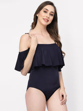 CUKOO Padded Blue Frill  Swimwear