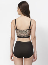 CUKOO Padded Leopard Printed Two piece Tankini Swimwear