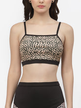 CUKOO Padded Leopard Printed Two piece Tankini Swimwear
