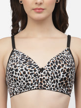 CUKOO Lightly Padded Animal Printed Brown Everyday Bra