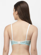 CUKOO Lightly Padded Blue Polka Dot Printed Everyday Bra